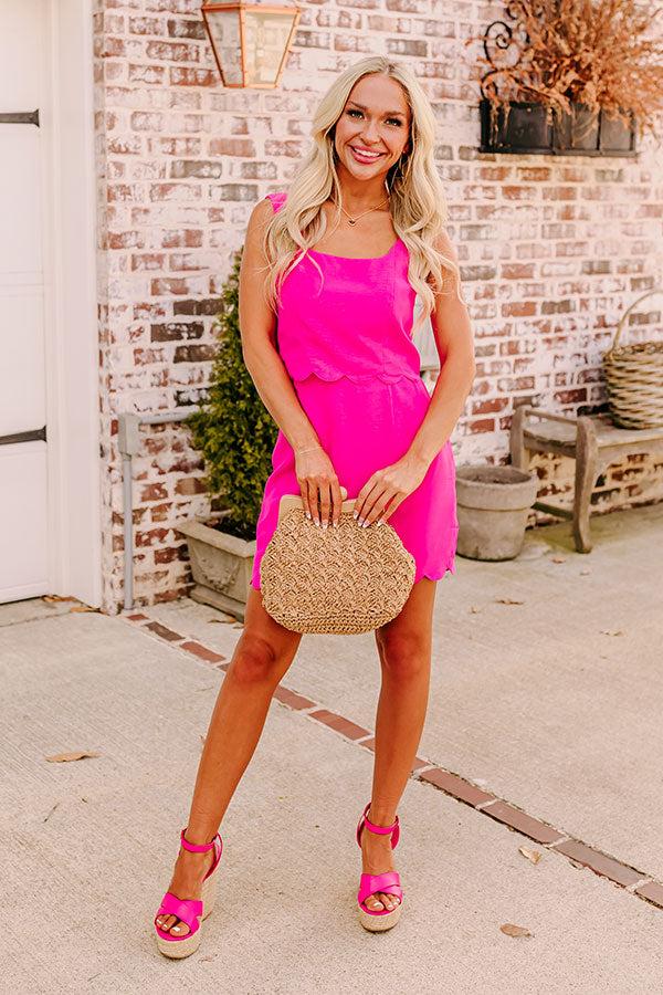 Impressions Girls Night Out Crop Top In Hot Pink