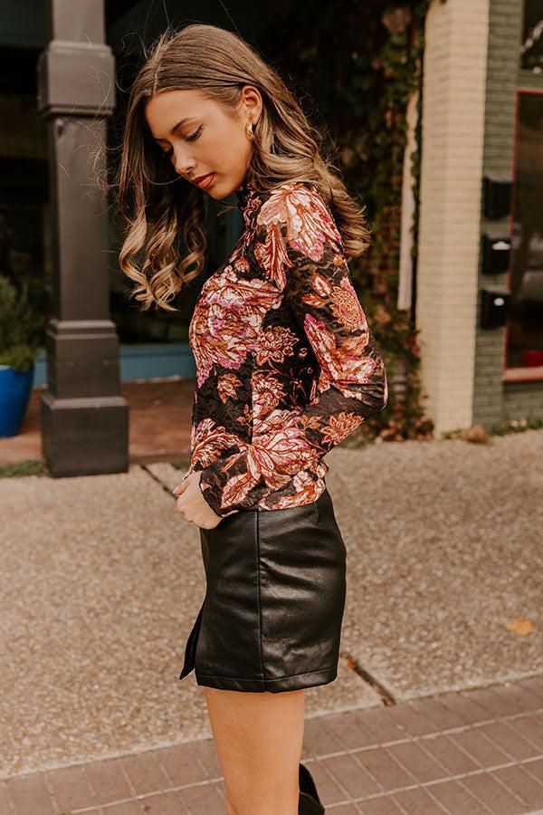 Impressions Girls Night Out Floral Lace Top