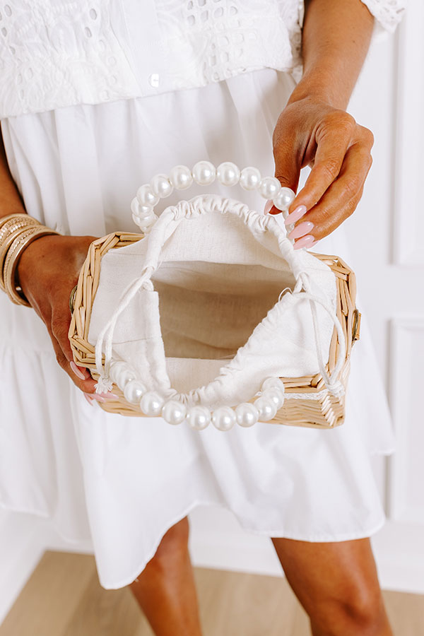 Impressions Girly And Glamorous Straw Woven Purse