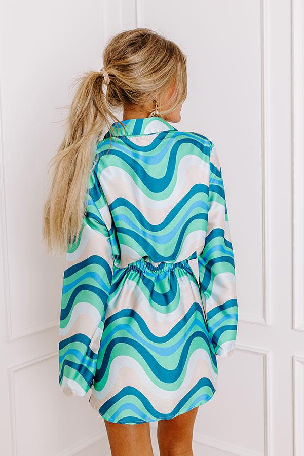 Impressions Girly Glam Button Down Mini Dress