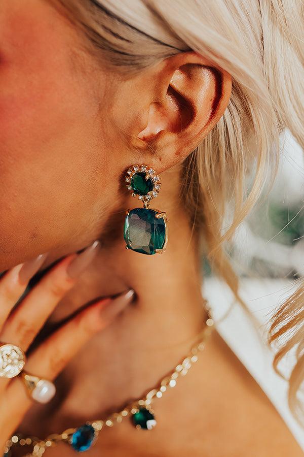 Impressions Glamour Girl Earrings In Emerald