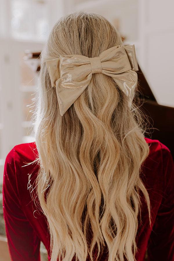 Impressions Golden Glow Bow Hair Clip