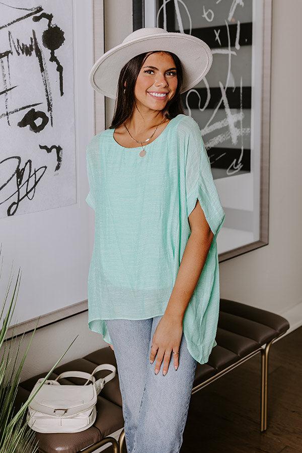 Impressions Grateful Life Shift Top In Mint