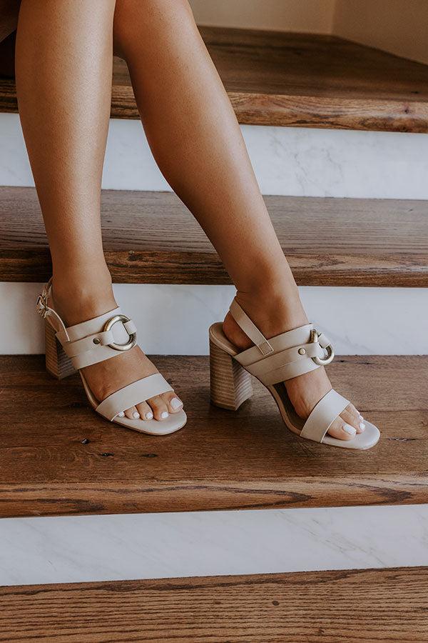 Impressions Hannah Faux Leather Heel In Stone