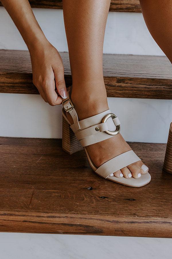 Impressions Hannah Faux Leather Heel In Stone