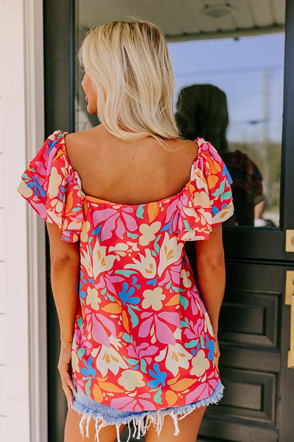 Impressions Happy Days Floral Shift Top