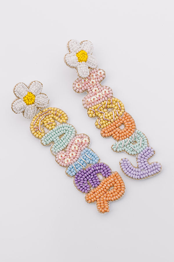 Impressions Happy Easter Beaded Earrings