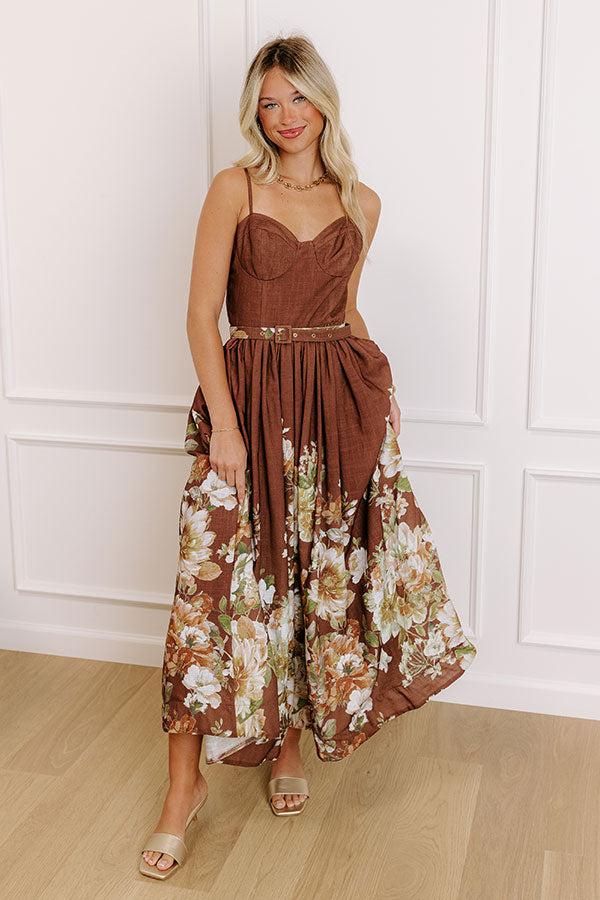 Impressions Harvest Festivities Floral Midi Dress