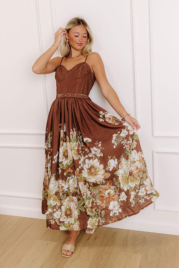 Impressions Harvest Festivities Floral Midi Dress