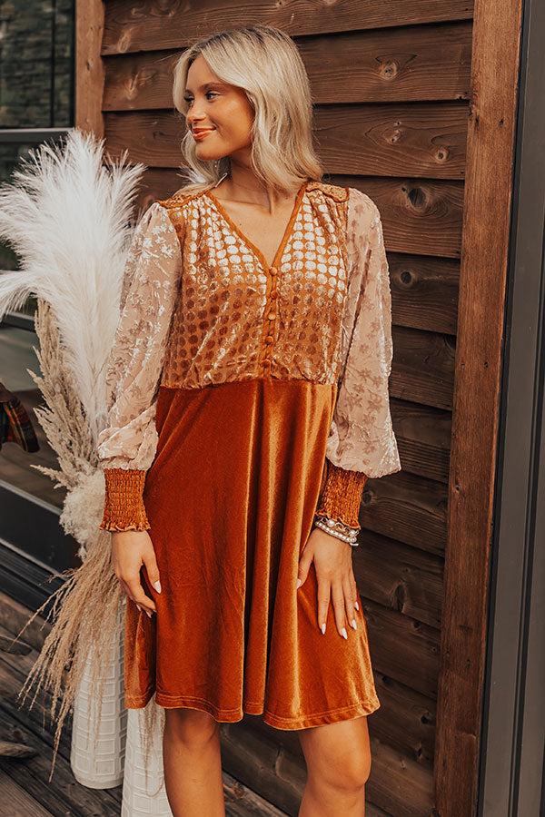 Impressions Harvest Festivities Velvet Mini Dress