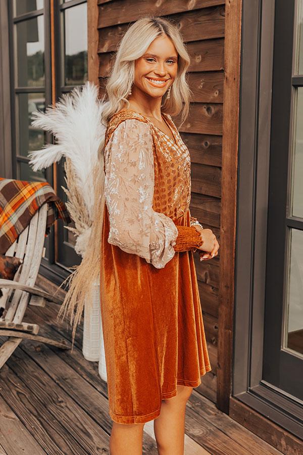 Impressions Harvest Festivities Velvet Mini Dress