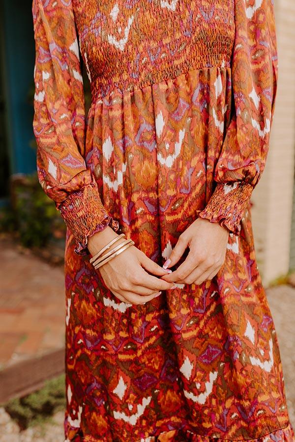 Impressions Harvest Hues Satin Midi