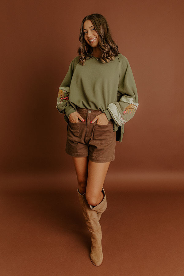 Impressions Harvest Moon Embroidered Sweatshirt