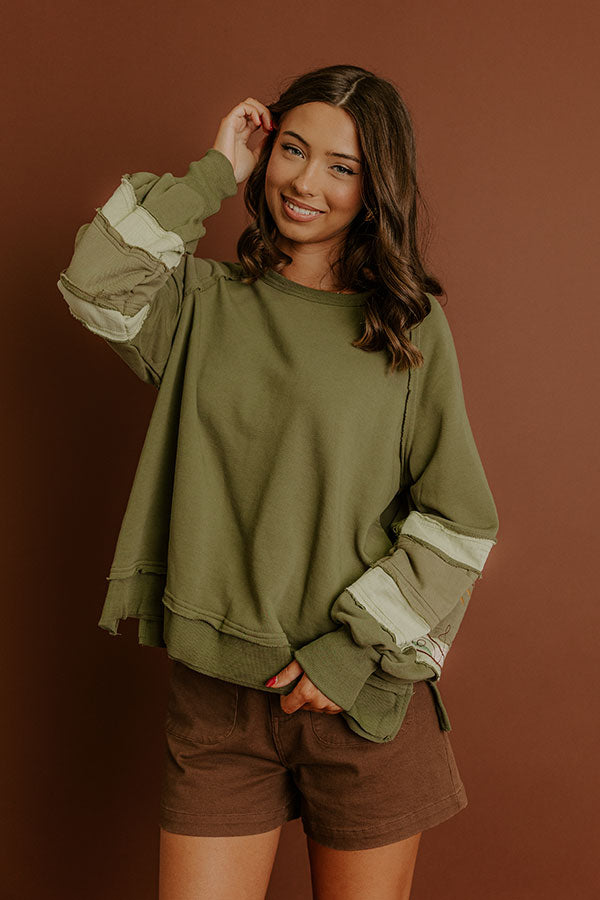 Impressions Harvest Moon Embroidered Sweatshirt