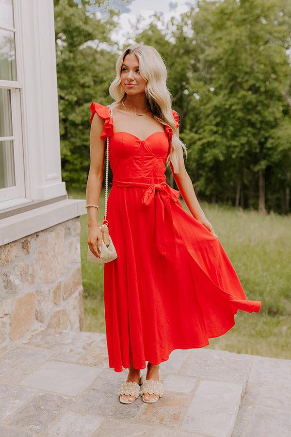 Impressions Haute In Here Linen-Blend Maxi Dress