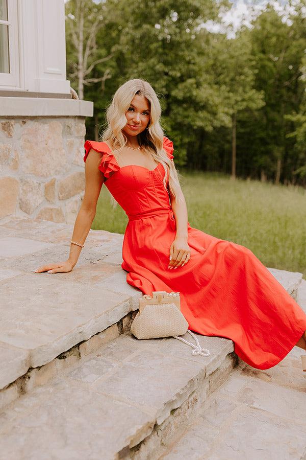 Impressions Haute In Here Linen-Blend Maxi Dress