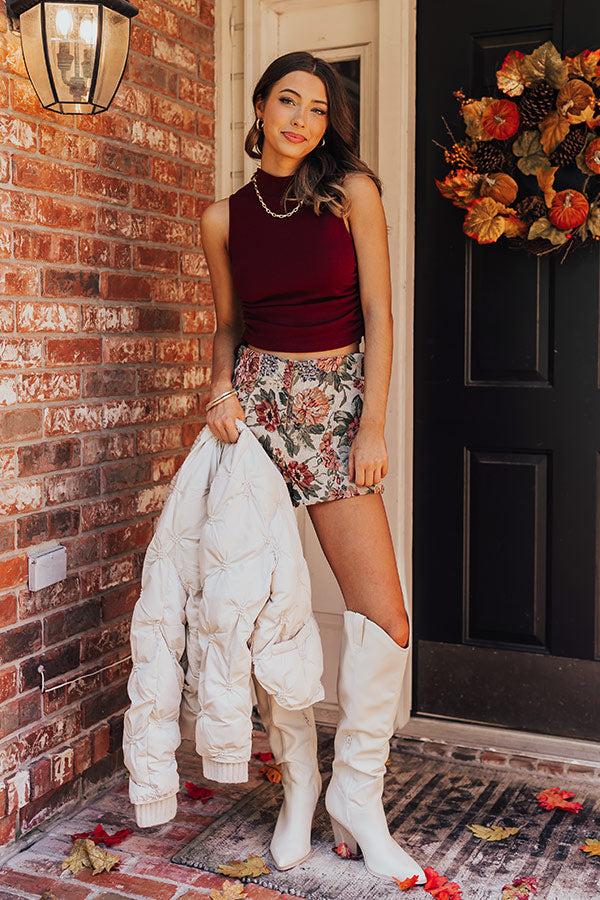 Impressions Have A Ball Ruched Side Top In Merlot