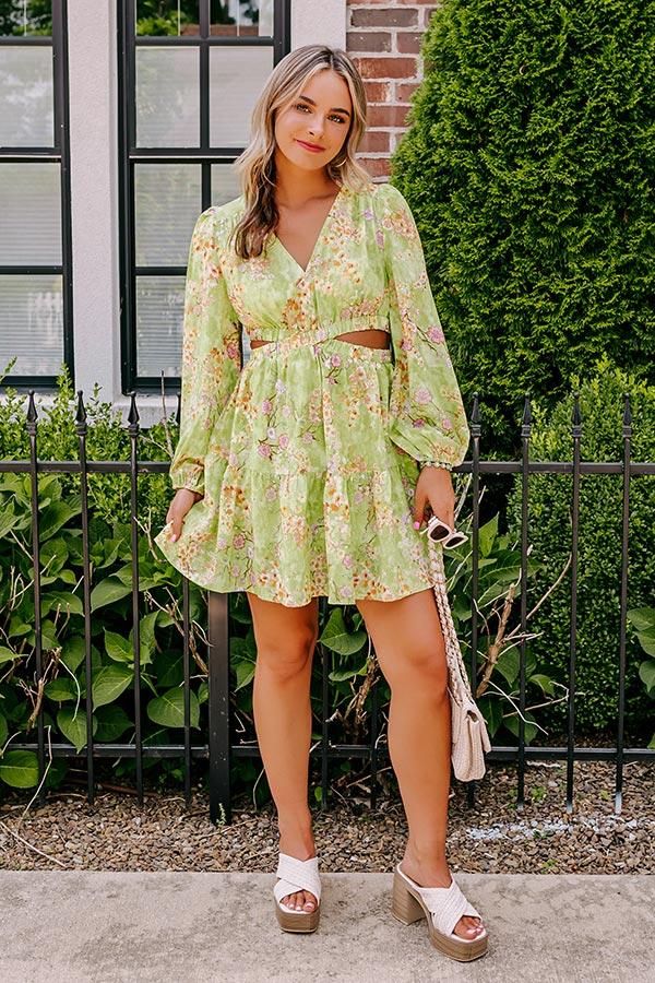 Impressions Hawaiian Paradise Cut Out Dress