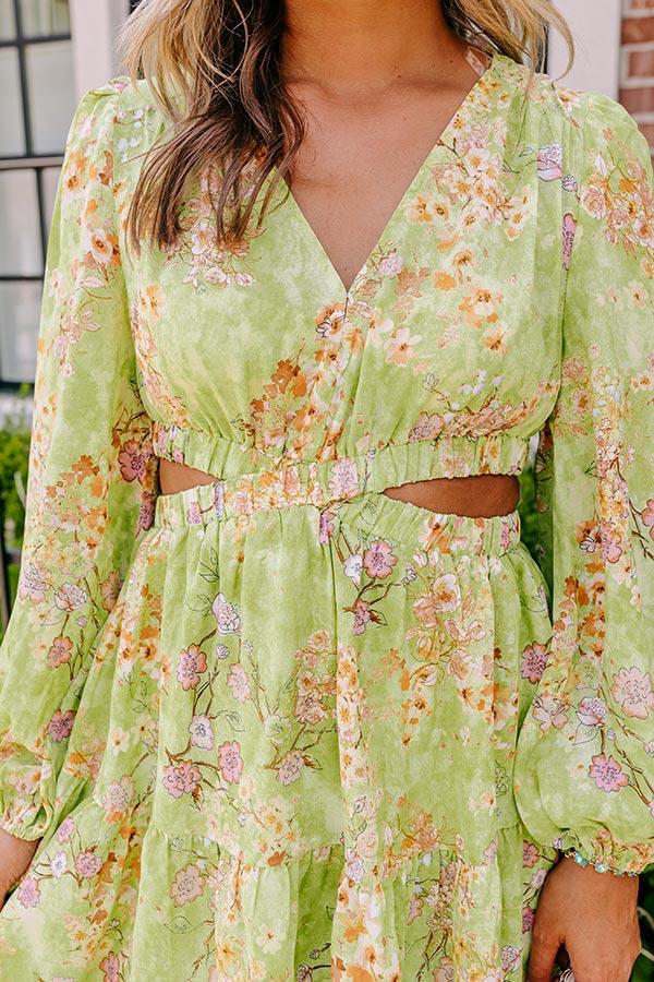 Impressions Hawaiian Paradise Cut Out Dress