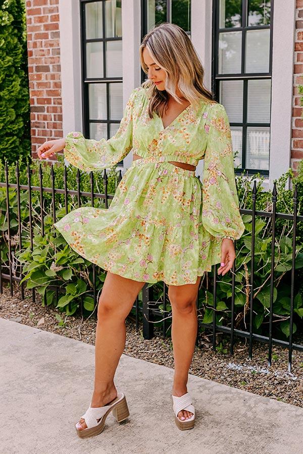 Impressions Hawaiian Paradise Cut Out Dress