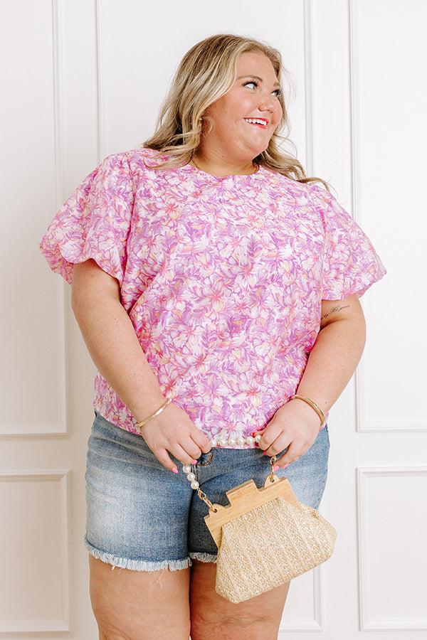 Impressions Hawaiian Paradise Floral Top Curves