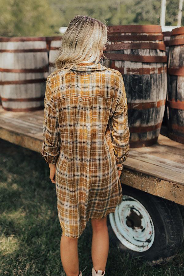 Impressions Hayride Happiness Plaid Mini Dress