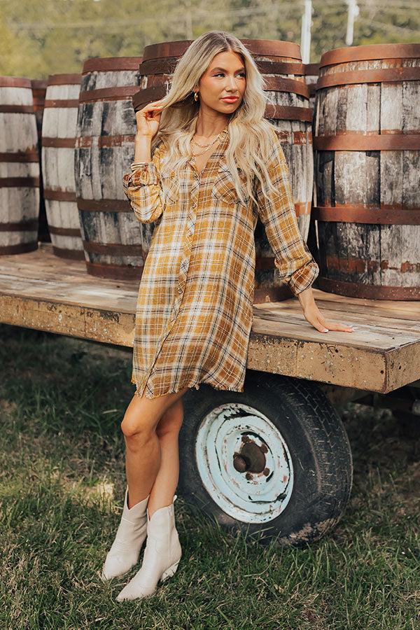 Impressions Hayride Happiness Plaid Mini Dress