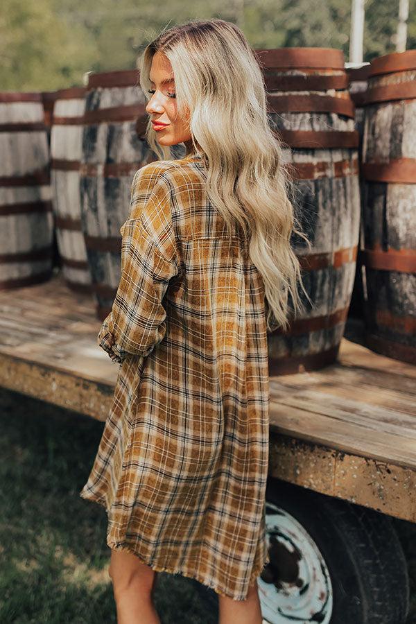 Impressions Hayride Happiness Plaid Mini Dress