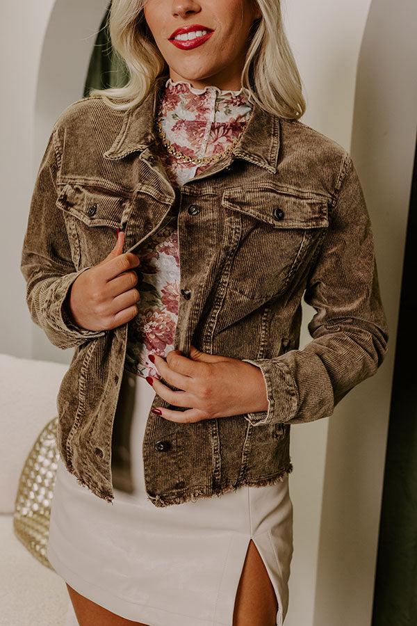 Impressions Hayride Honey Corduroy Jacket In Brown