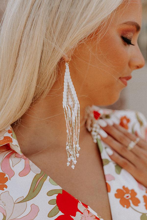 Impressions Hearing Music Beaded Earrings In White