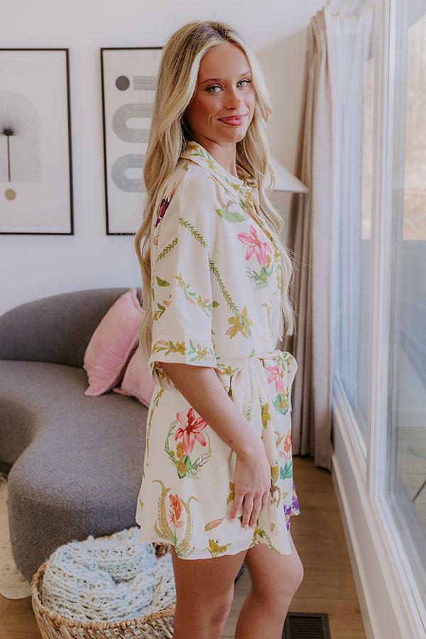 Impressions Hibiscus Holiday Floral Romper