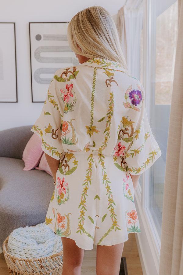 Impressions Hibiscus Holiday Floral Romper