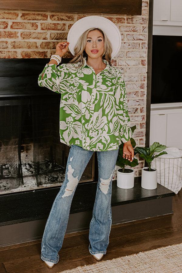 Impressions Hidden Bungalow Button Up