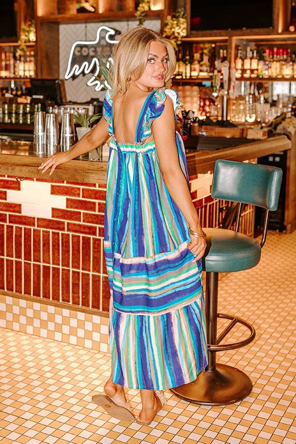 Impressions Hit Remix Stripe Midi In Royal Blue