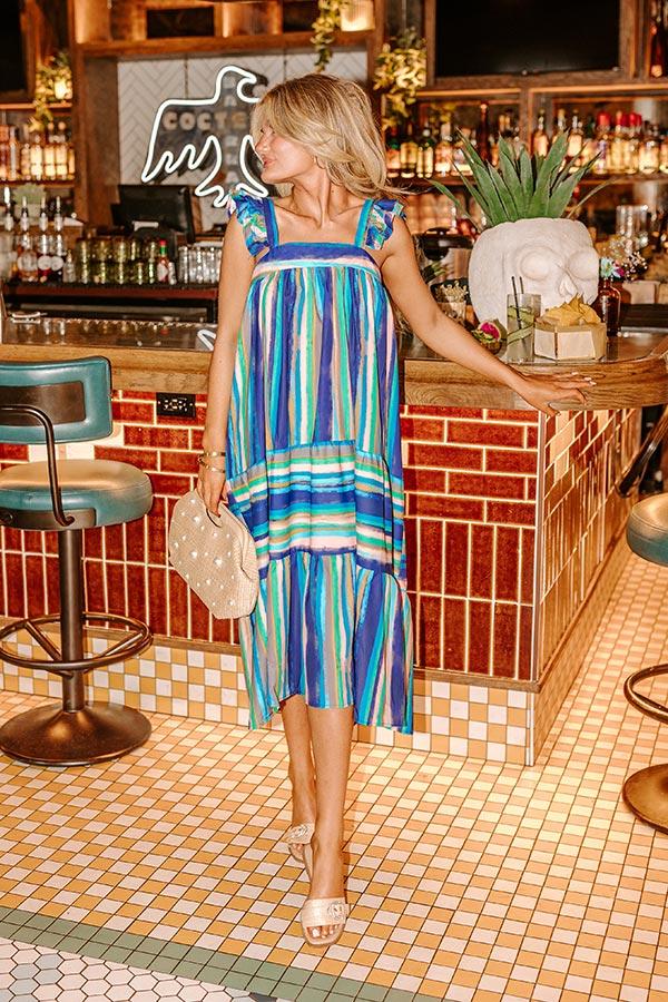 Impressions Hit Remix Stripe Midi In Royal Blue