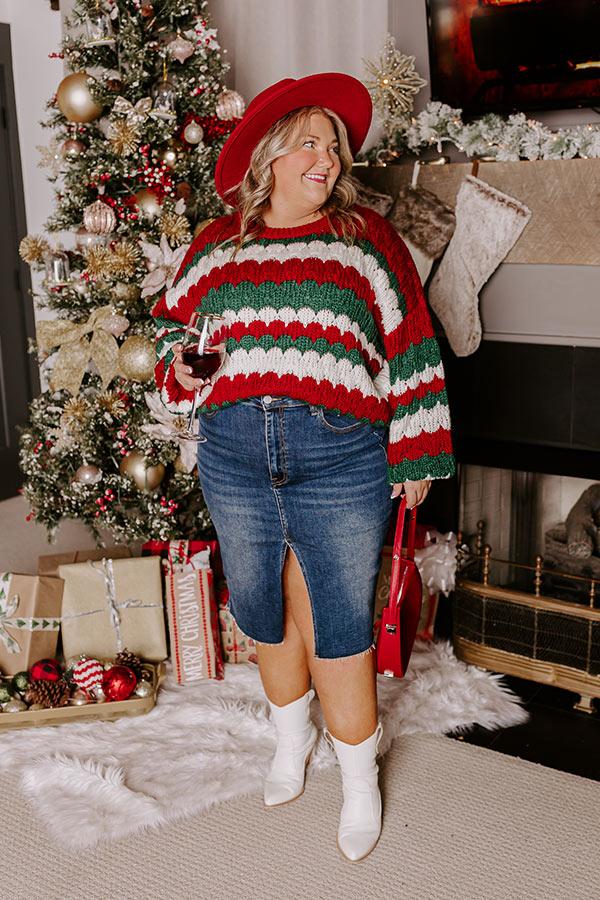 Impressions Holiday Cheer Knit Sweater Curves