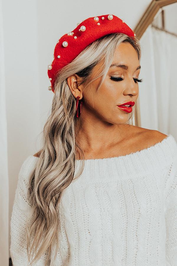 Impressions Holiday Fun Hoop Earrings In Red