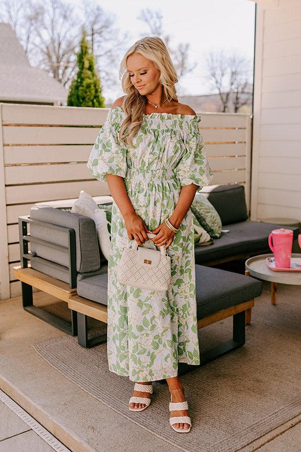 Impressions Honeysuckle Fields Floral Midi Dress