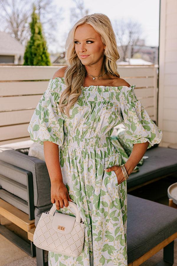 Impressions Honeysuckle Fields Floral Midi Dress