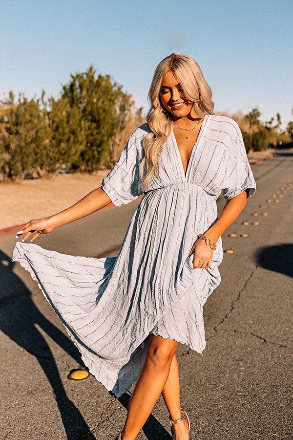 Impressions Huntington Beach Day Maxi In Sky Blue