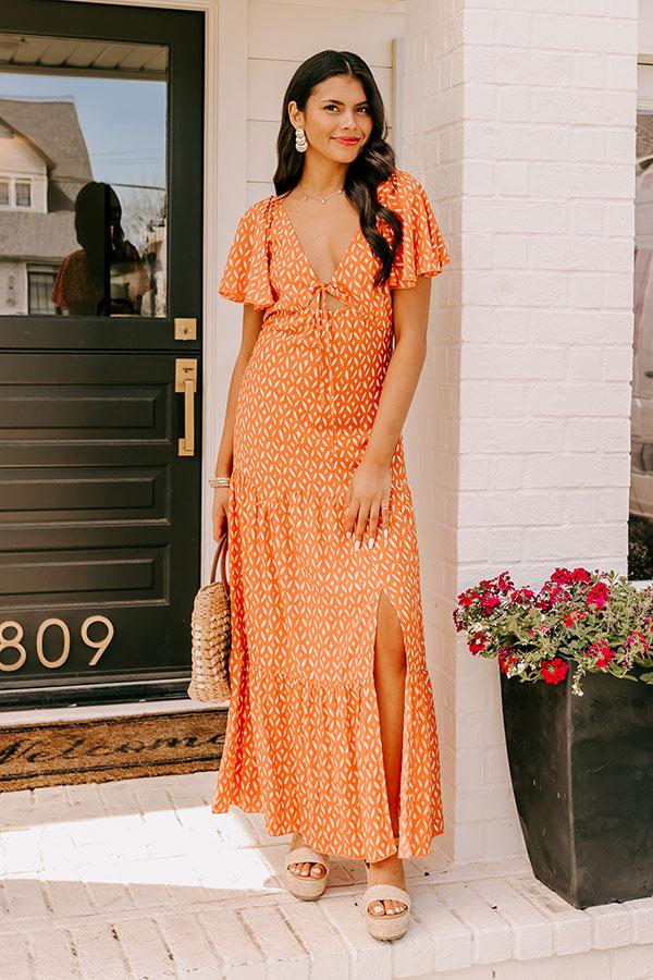 Impressions Iconic Crush Cut Out Maxi In Orange