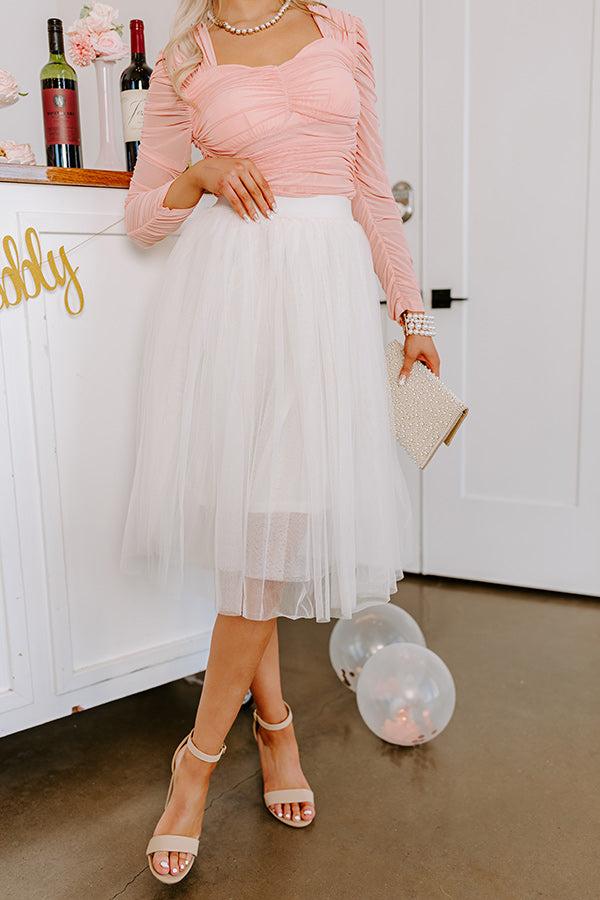 Impressions Into Bliss Tulle Skirt In Cream