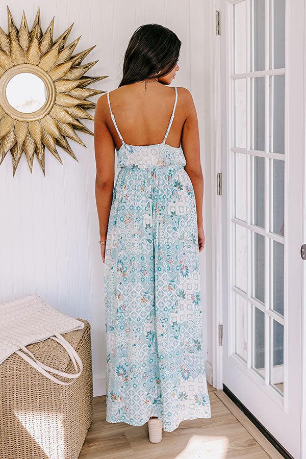 Impressions Island Vacay Maxi Dress In Aqua