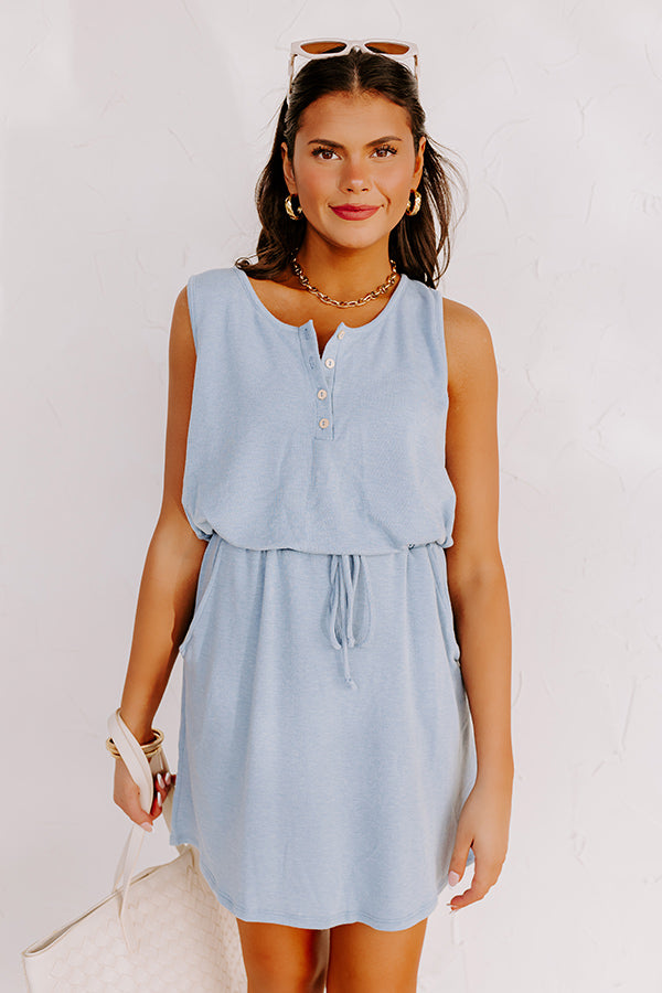 Impressions Ivy League Style Dress In Airy Blue