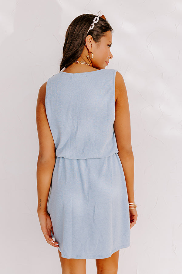 Impressions Ivy League Style Dress In Airy Blue
