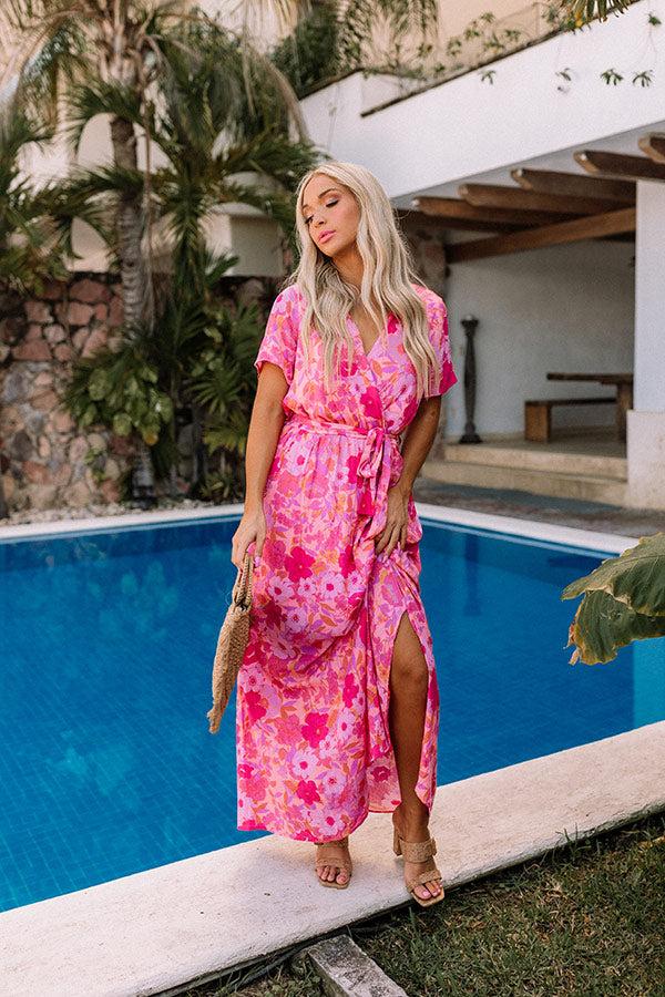 Impressions Just Met You Floral Maxi In Pink