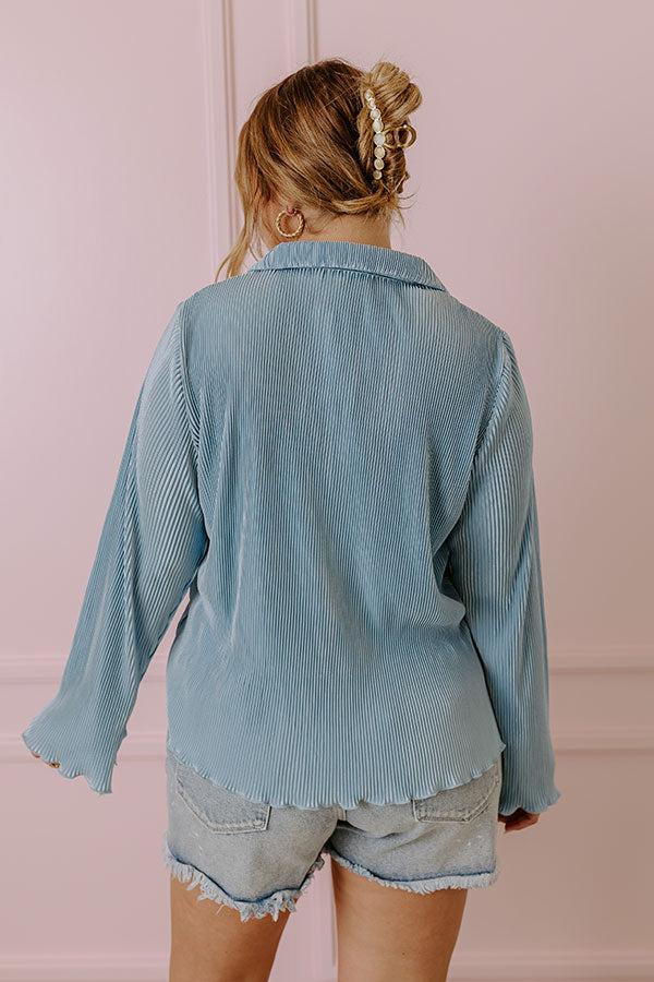 Impressions Keen On You Pleated Button Up