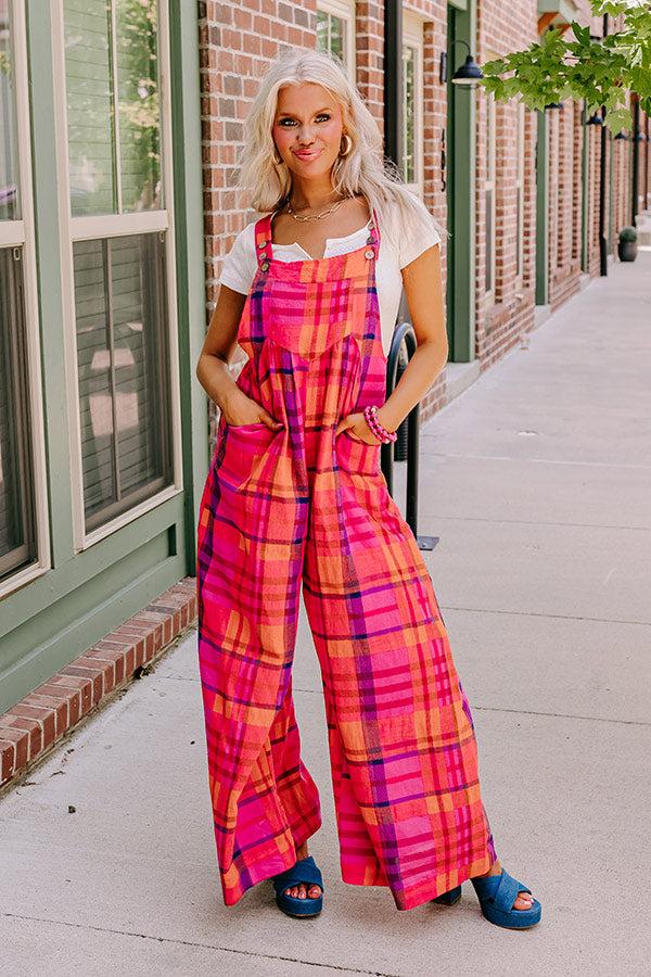 Impressions Keeping Interest Linen-Blend Jumpsuit