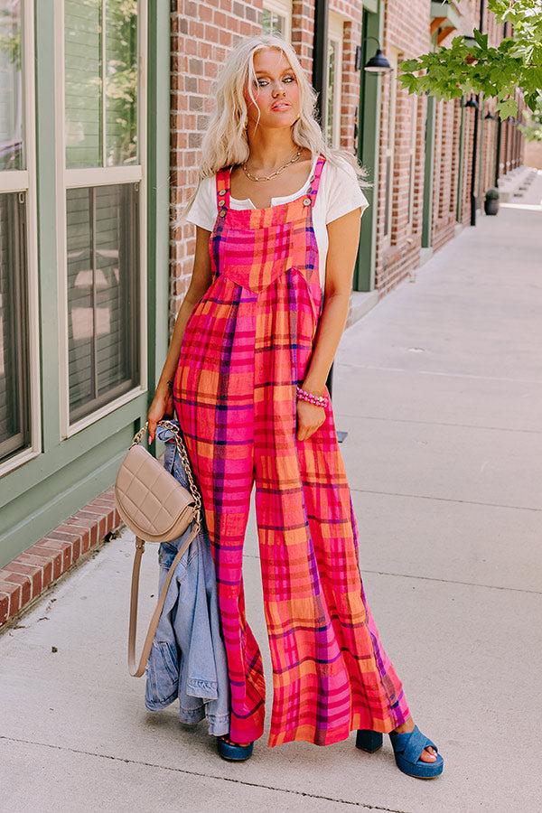 Impressions Keeping Interest Linen-Blend Jumpsuit