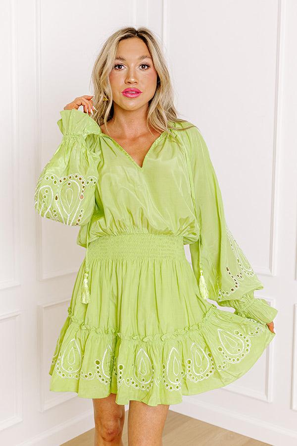 Impressions Key West Cutie Eyelet Mini Dress